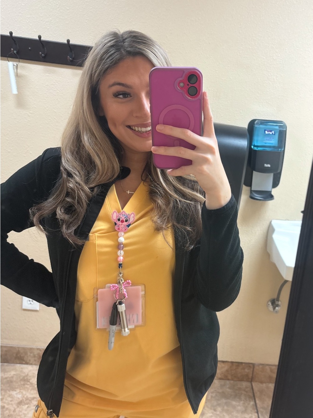 Figs V-Neck Scrub Top in Mustard